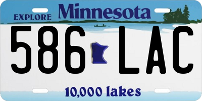 MN license plate 586LAC