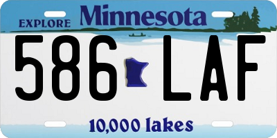MN license plate 586LAF