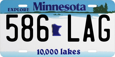 MN license plate 586LAG