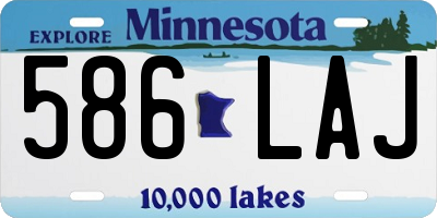 MN license plate 586LAJ