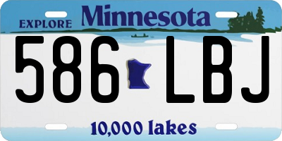 MN license plate 586LBJ
