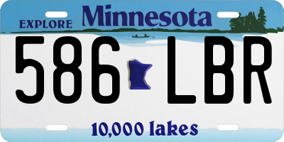 MN license plate 586LBR