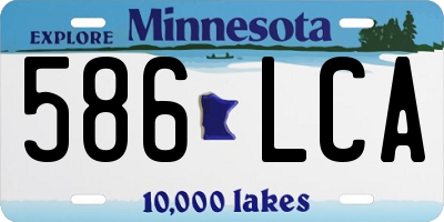 MN license plate 586LCA