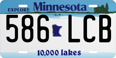 MN license plate 586LCB
