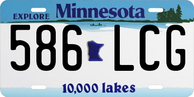 MN license plate 586LCG