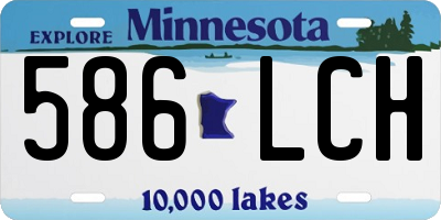 MN license plate 586LCH