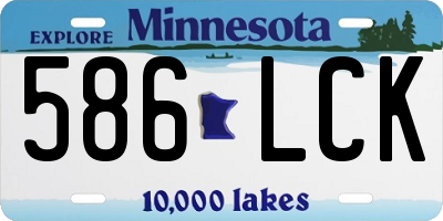 MN license plate 586LCK