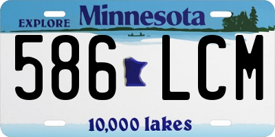 MN license plate 586LCM