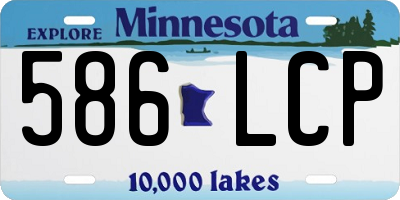 MN license plate 586LCP