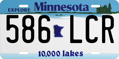 MN license plate 586LCR