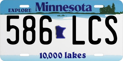 MN license plate 586LCS