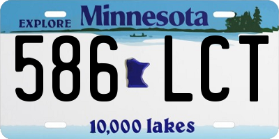 MN license plate 586LCT
