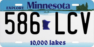 MN license plate 586LCV