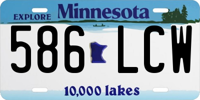 MN license plate 586LCW