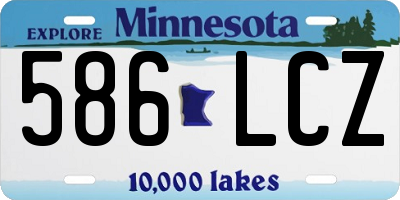 MN license plate 586LCZ