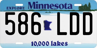 MN license plate 586LDD