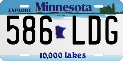 MN license plate 586LDG