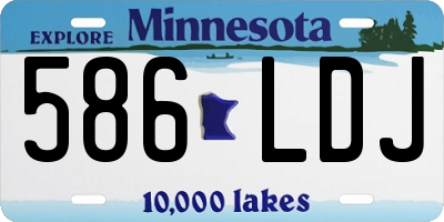 MN license plate 586LDJ