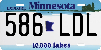 MN license plate 586LDL