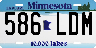 MN license plate 586LDM