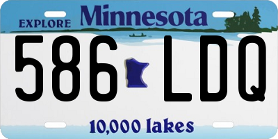 MN license plate 586LDQ