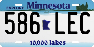 MN license plate 586LEC