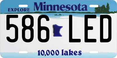MN license plate 586LED