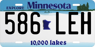MN license plate 586LEH