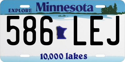 MN license plate 586LEJ