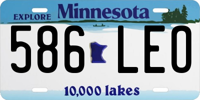 MN license plate 586LEO