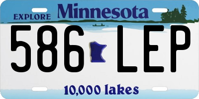 MN license plate 586LEP