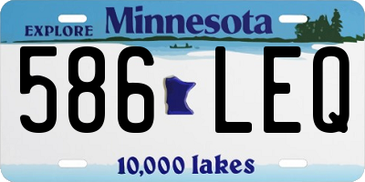 MN license plate 586LEQ