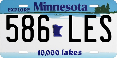 MN license plate 586LES