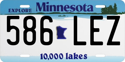 MN license plate 586LEZ