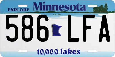 MN license plate 586LFA