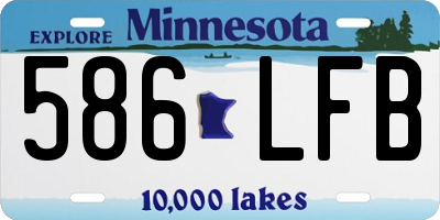 MN license plate 586LFB