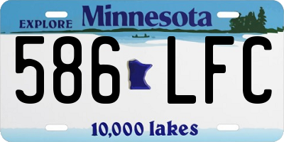 MN license plate 586LFC