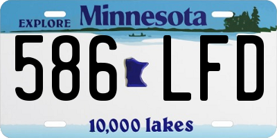 MN license plate 586LFD