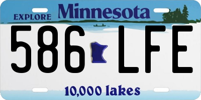 MN license plate 586LFE