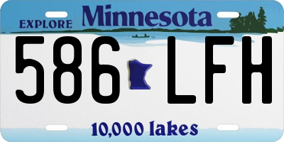 MN license plate 586LFH