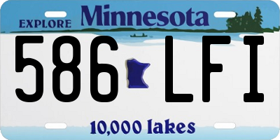 MN license plate 586LFI