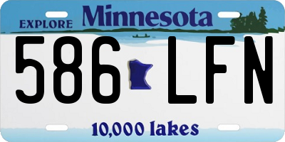 MN license plate 586LFN