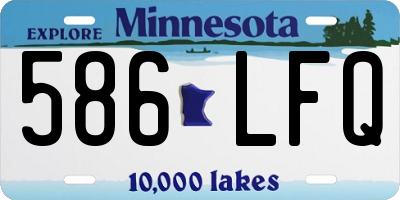 MN license plate 586LFQ