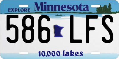 MN license plate 586LFS