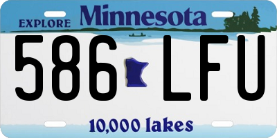 MN license plate 586LFU