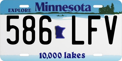 MN license plate 586LFV
