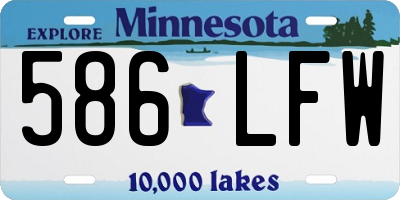 MN license plate 586LFW