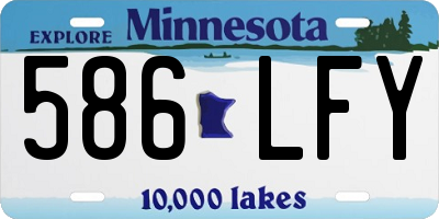 MN license plate 586LFY