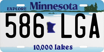 MN license plate 586LGA