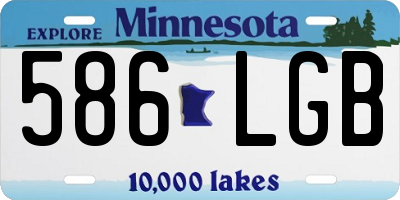 MN license plate 586LGB